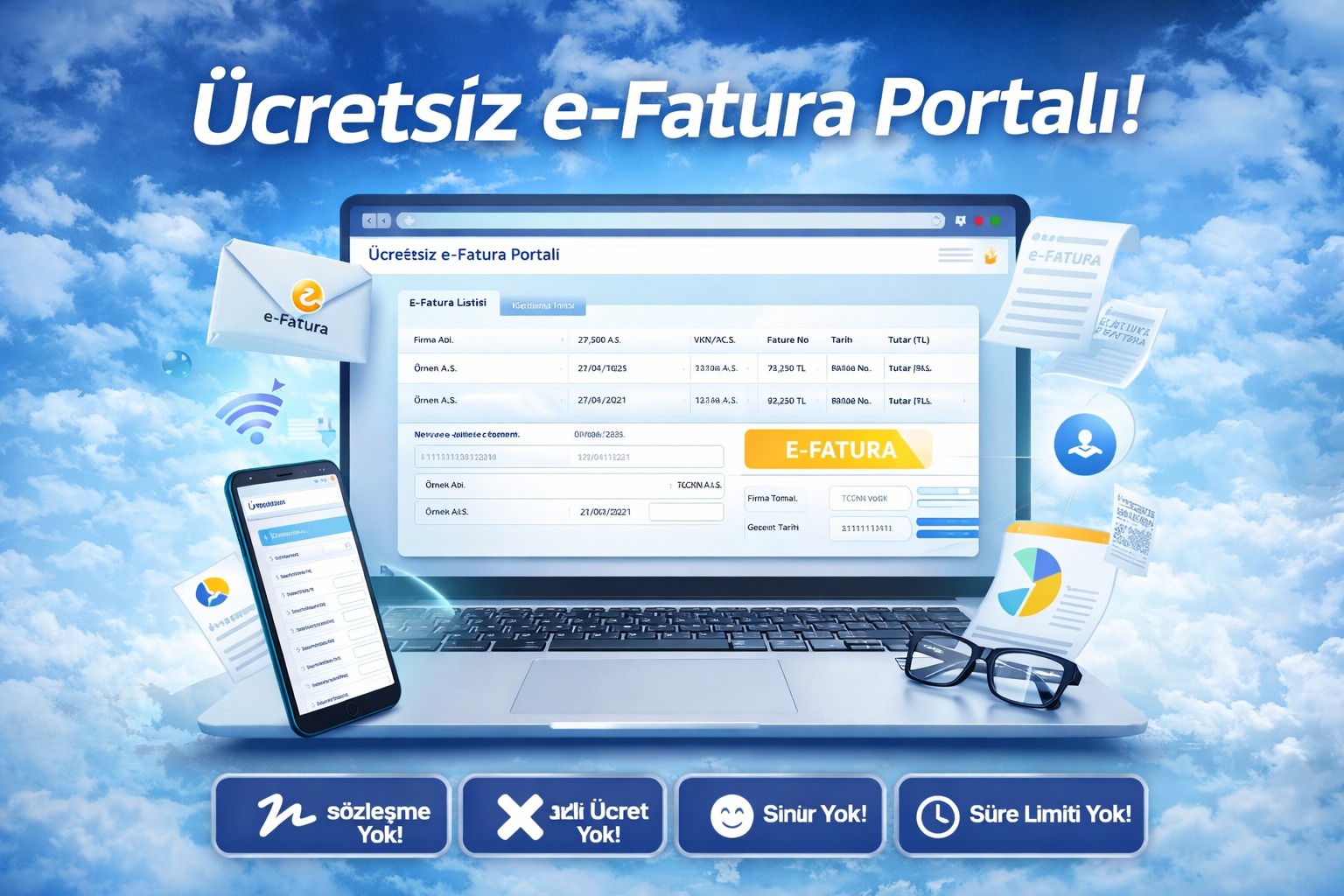 Ücretsiz E-fatura Portalı